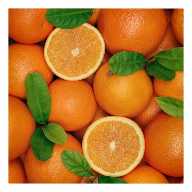 Leinwandbild - Saftige Orangen - Quadrat 1:1