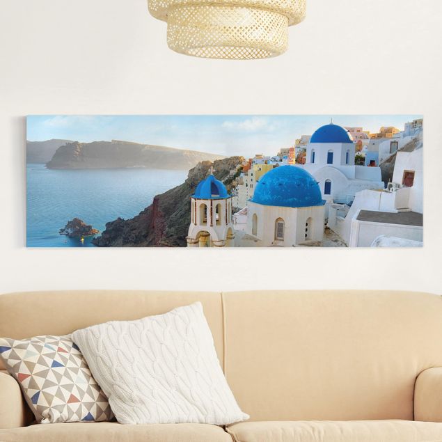Leinwandbild - Santorini - Panorama Quer