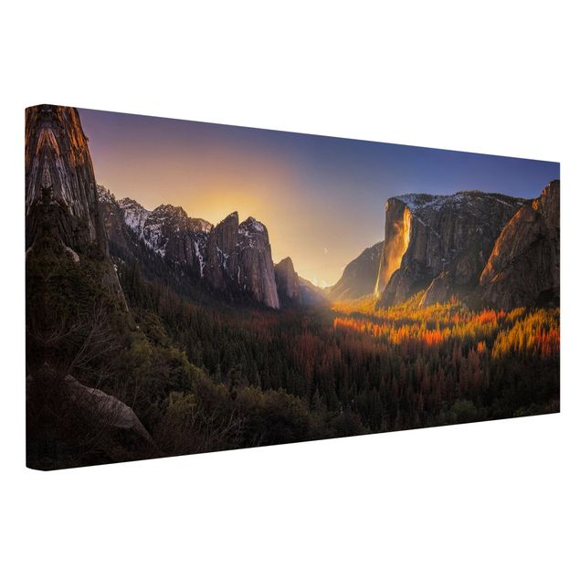 Leinwandbild - Sonnenuntergang im Yosemite - Quer 2:1