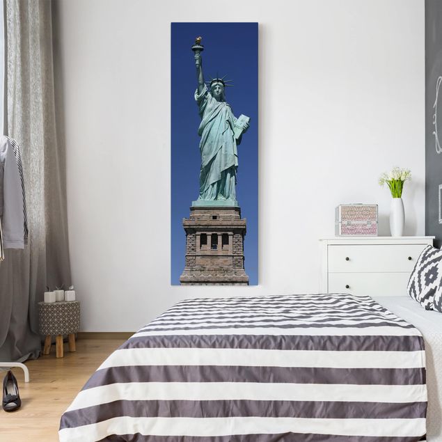 Leinwandbild - Statue of Liberty - Panorama Hoch