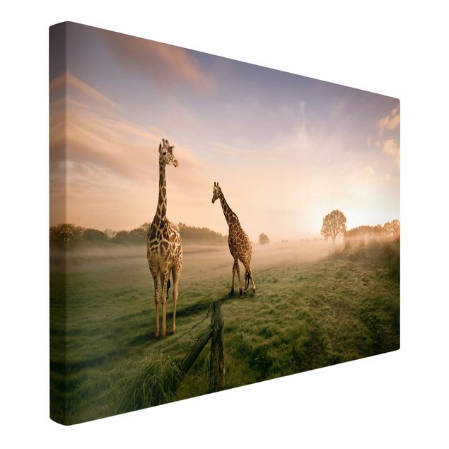 Leinwandbild - Surreal Giraffes - Quer 3:2