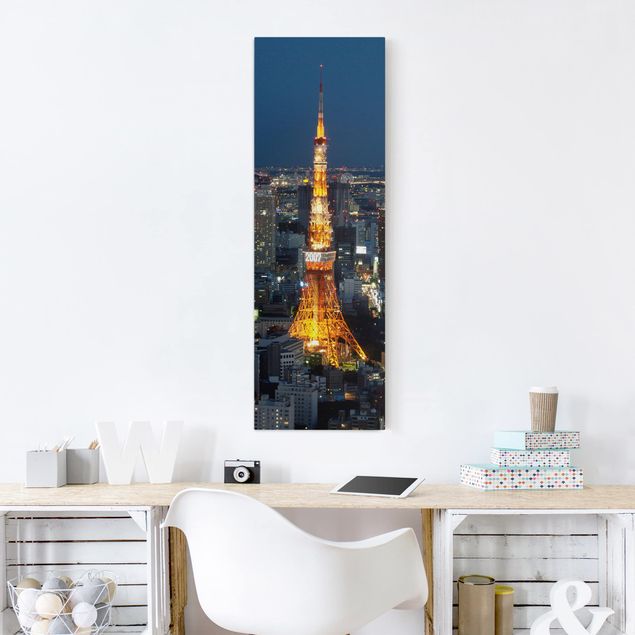 Leinwandbild - Tokyo Tower - Panorama Hoch