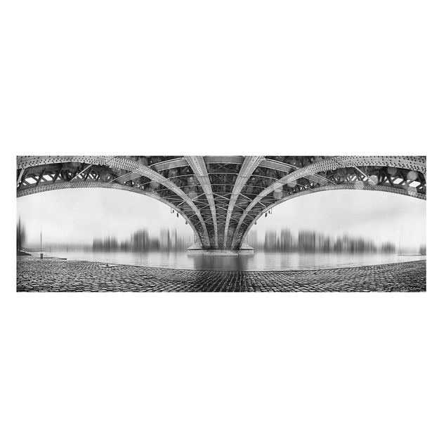 Leinwandbild - Under The Iron Bridge - Panorama Quer