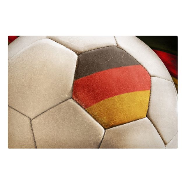 Leinwandbild - Vintage Fussball Deutschland - Quer 3:2