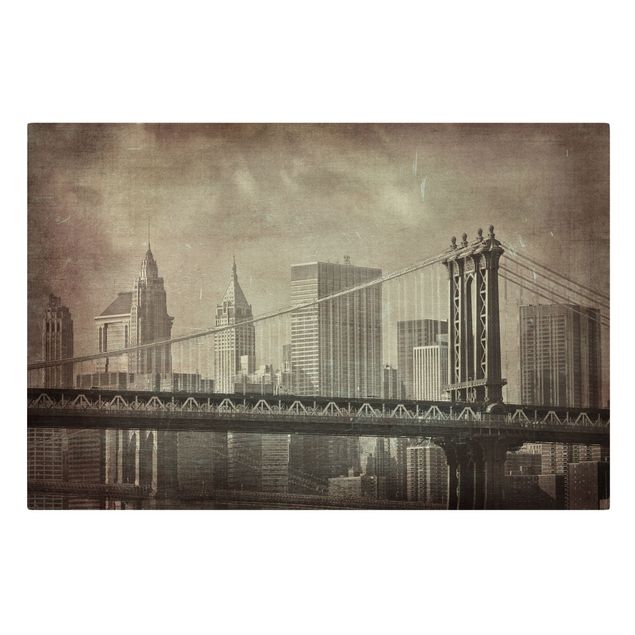 Leinwandbild - Vintage New York City - Quer 3:2