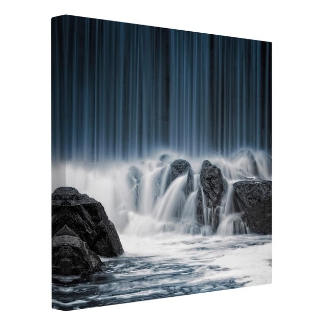 Leinwandbild - Wasserfall in Finnland - Quadrat 1:1