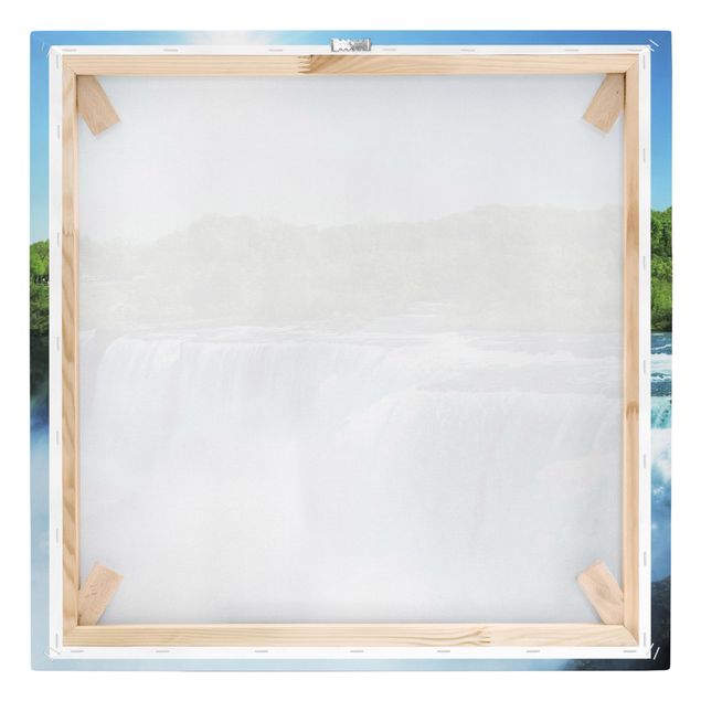 Leinwandbild - Wasserfalllandschaft - Quadrat 1:1