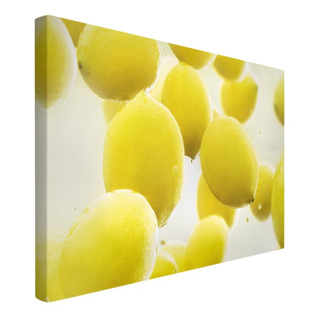 Leinwandbild - Zitronen im Wasser - Quer 3:2