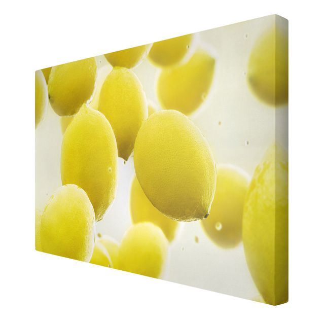 Leinwandbild - Zitronen im Wasser - Quer 3:2
