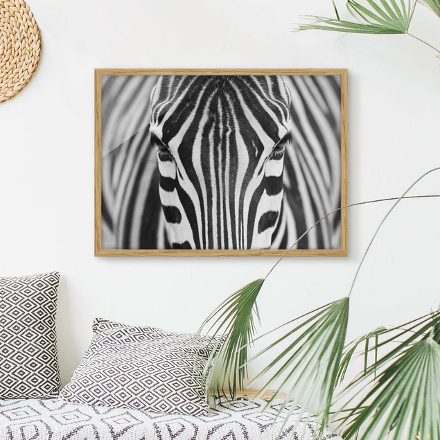 Bild mit Rahmen - Zebra Look - Querformat 3:4