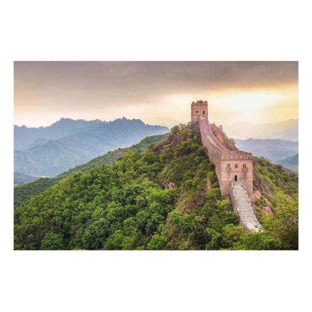 Glasbild - Die unendliche Mauer von China - Querformat 3:2