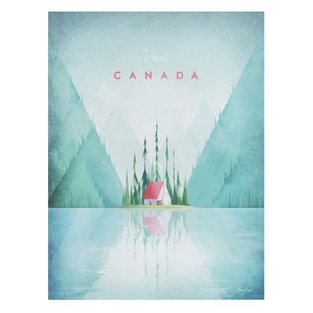 Leinwandbild - Reiseposter - Canada - Hochformat 4:3