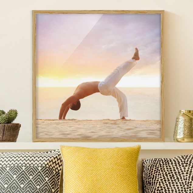 Bild mit Rahmen - Yoga in the Morning - Quadrat 1:1