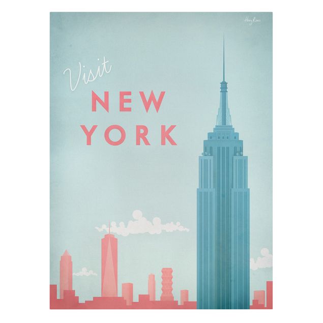 Leinwandbild - Reiseposter - New York - Hochformat 4:3