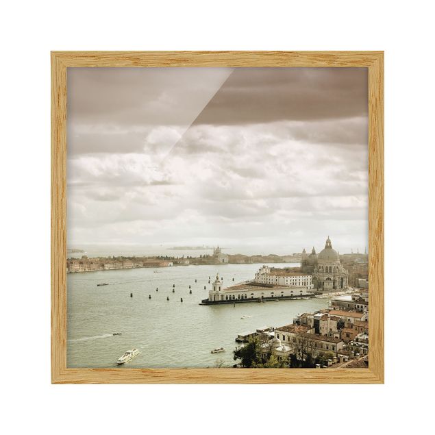 Bild mit Rahmen - Lagune von Venedig - Quadrat 1:1