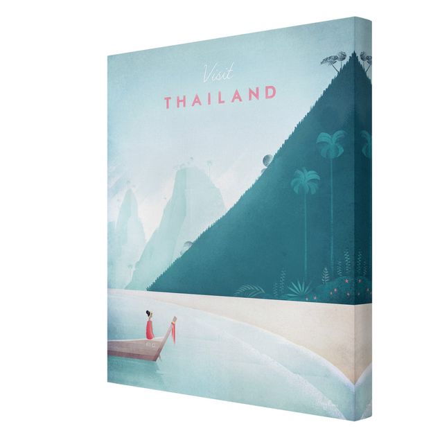 Leinwandbild - Reiseposter - Thailand - Hochformat 4:3