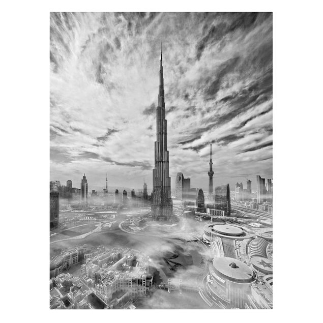 Leinwandbild - Dubai Super Skyline - Hochformat 4:3