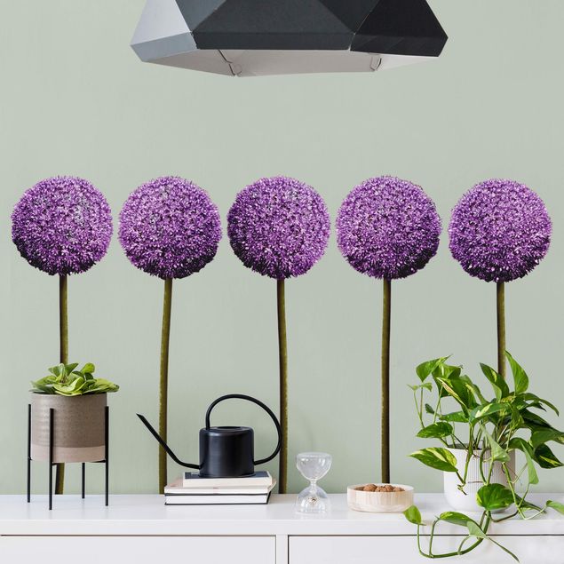 Autocolantes de parede plantas Allium Kugel-Blüten 5er Set