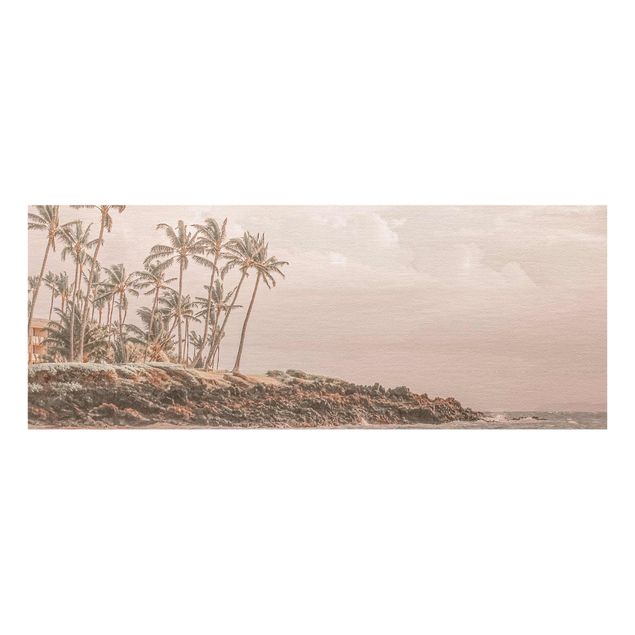 Glasbild - Aloha Hawaii Strand - Panorama