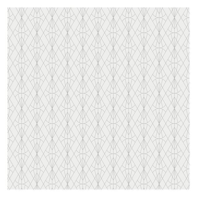 Fototapete - Art Deco Diamant Muster in Grau XXL