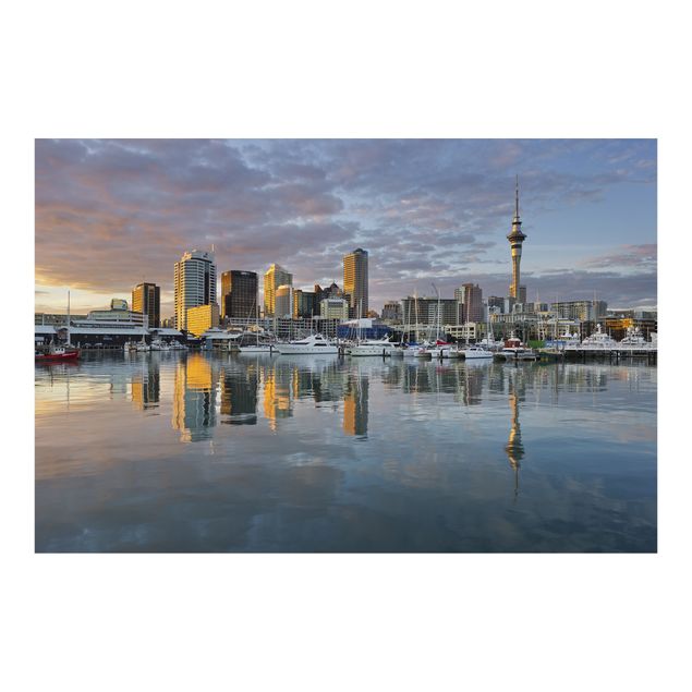 Fototapete - Auckland Skyline Sonnenuntergang
