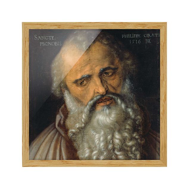 Bild mit Rahmen - Albrecht Dürer - Der Apostel Philippus - Quadrat 1:1