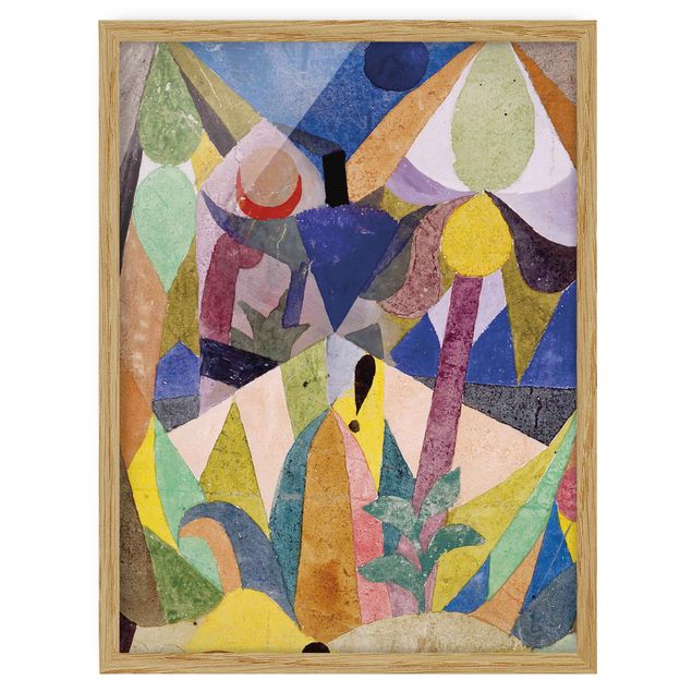 Bild mit Rahmen - Paul Klee - Mildtropische Landschaft - Hochformat 3:4