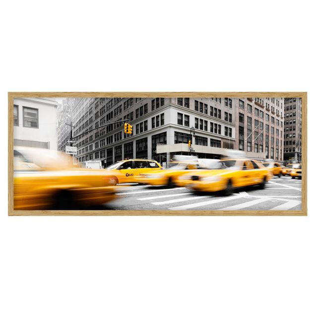 Bild mit Rahmen - Rasantes New York - Panorama Querformat
