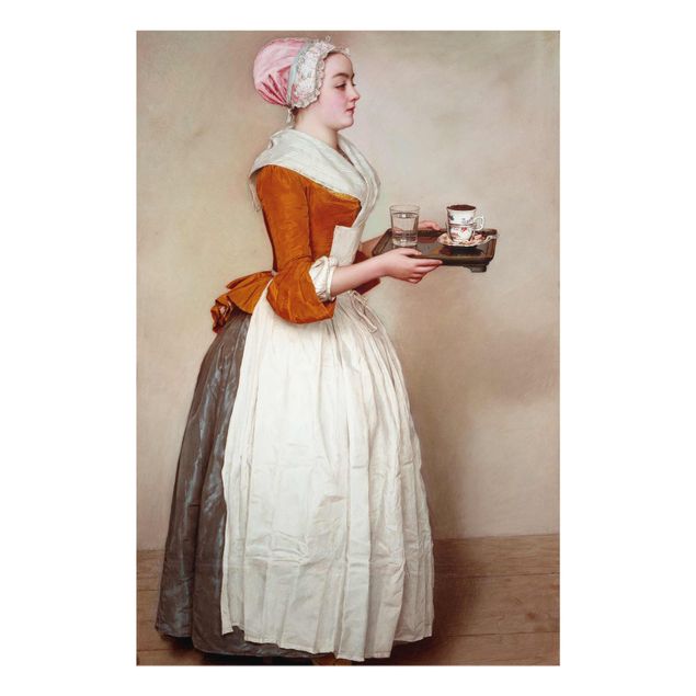 Glasbild - Jean Etienne Liotard - Das Schokoladenmädchen - Hochformat 3:2