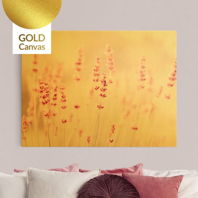 Leinwandbild Gold - Zartrosaner Lavendel - Querformat 4:3