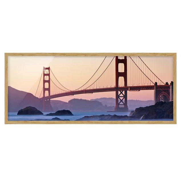 Bild mit Rahmen - San Francisco Romance - Panorama Querformat