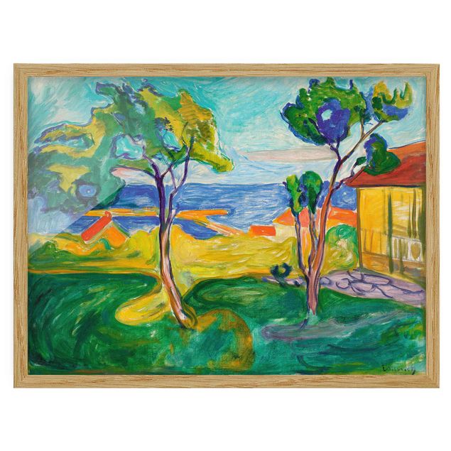 Bild mit Rahmen - Edvard Munch - Der Garten - Querformat 3:4