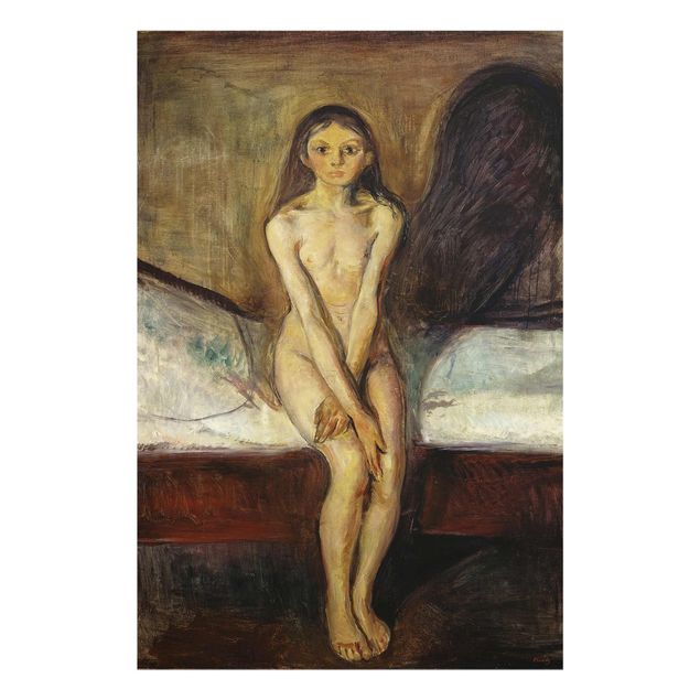 Glasbild - Edvard Munch - Pubertät - Hochformat 3:2