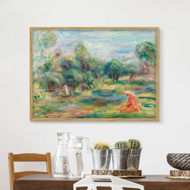 Bild mit Rahmen - Auguste Renoir - Landschaft bei Cagnes - Querformat 3:4