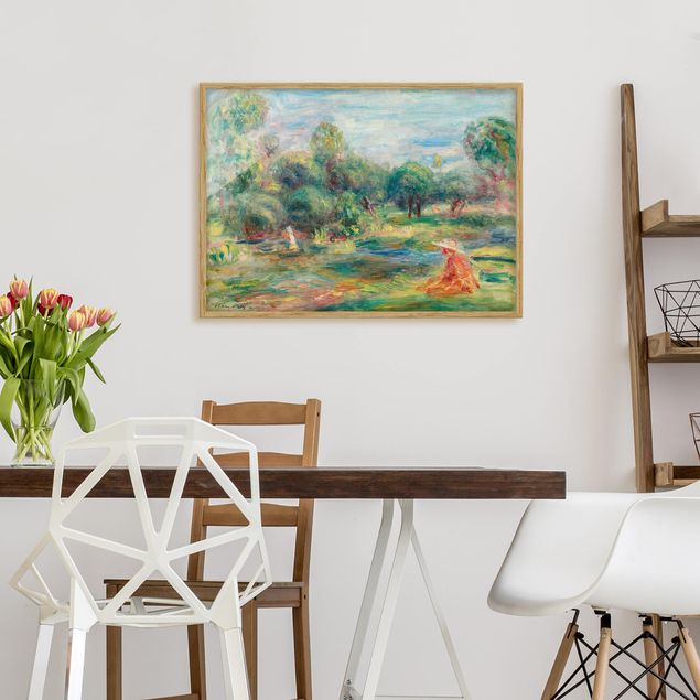 Bild mit Rahmen - Auguste Renoir - Landschaft bei Cagnes - Querformat 3:4