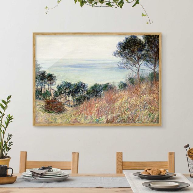 Bild mit Rahmen - Claude Monet - Küste Varengeville - Querformat 3:4