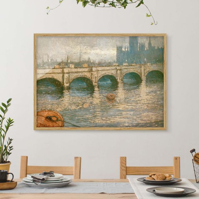 Bild mit Rahmen - Claude Monet - Themsebrücke - Querformat 3:4
