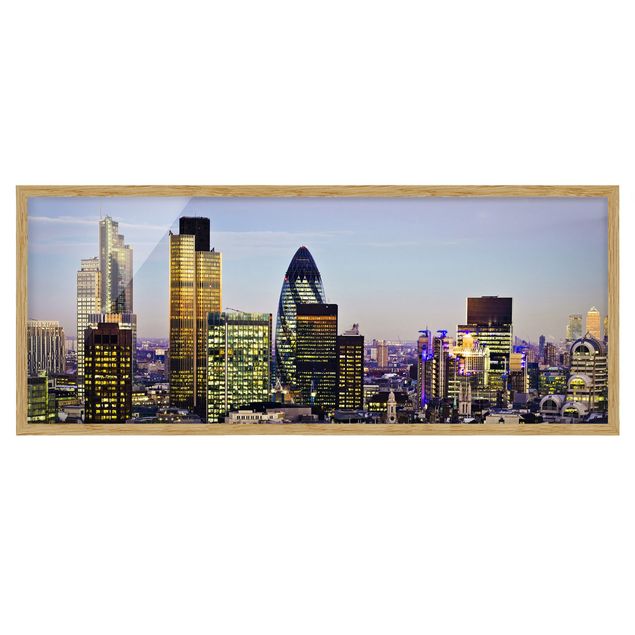 Bild mit Rahmen - London City - Panorama Querformat