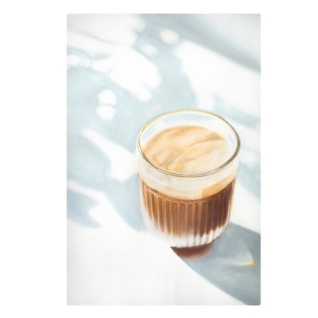 Leinwandbild - Cappuccino zum Frühstück - Hochformat 2:3
