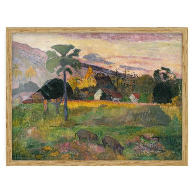 Bild mit Rahmen - Paul Gauguin - Komm her - Querformat 3:4