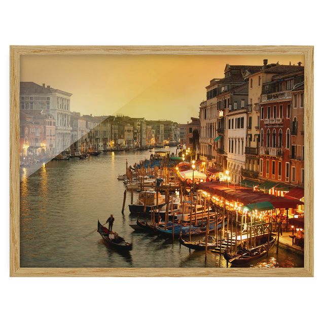 Bild mit Rahmen - Großer Kanal von Venedig - Querformat 3:4