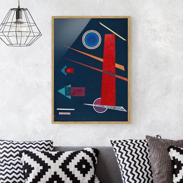 Bild mit Rahmen - Wassily Kandinsky - Mächtiges Rot - Hochformat 3:4