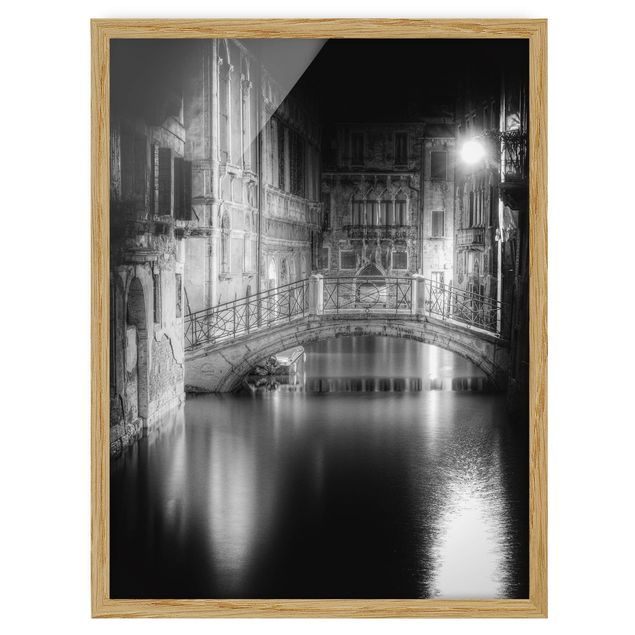 Bild mit Rahmen - Brücke Venedig - Hochformat 3:4