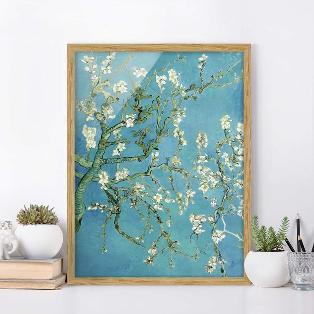 Bild mit Rahmen - Vincent van Gogh - Mandelblüte - Hochformat 3:4