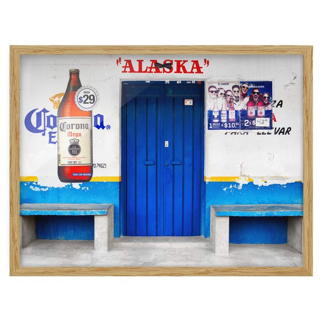 Bild mit Rahmen - ALASKA Blue Bar - Querformat 3:4