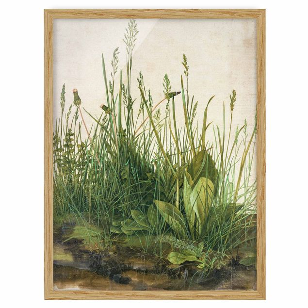 Bild mit Rahmen - Albrecht Dürer - Das große Rasenstück - Hochformat 4:3
