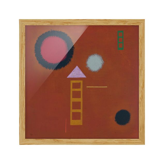 Bild mit Rahmen - Wassily Kandinsky - Beruhigt - Quadrat 1:1