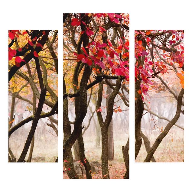 Leinwandbild 3-teilig - Japan im Herbst - Galerie Triptychon