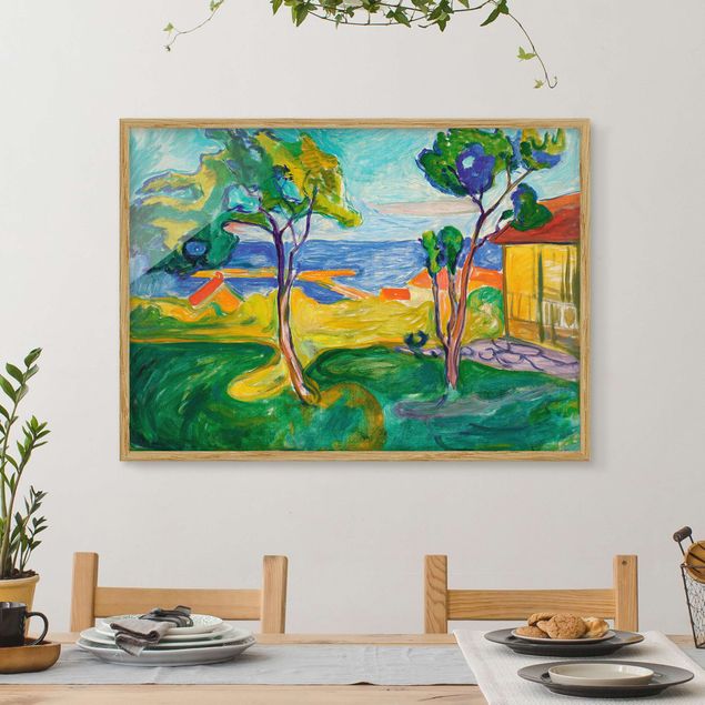 Bild mit Rahmen - Edvard Munch - Der Garten - Querformat 3:4