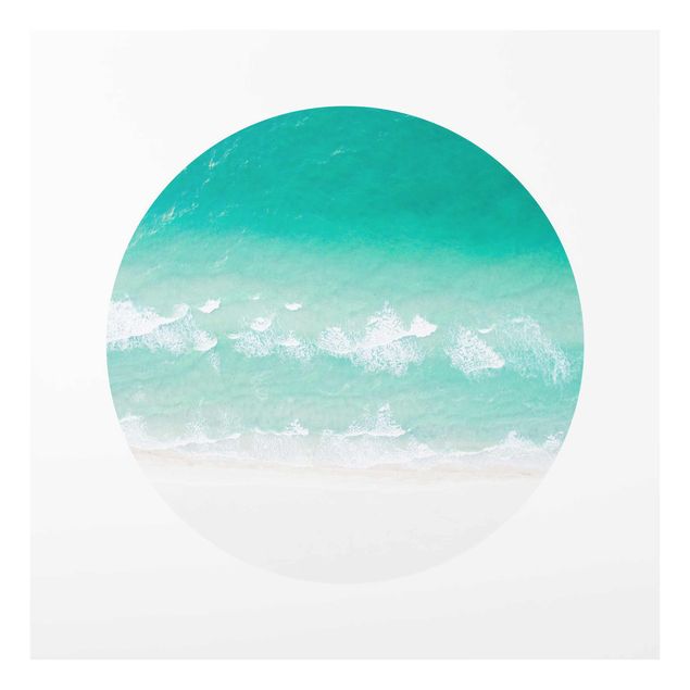 Glasbild - Das Meer im Kreis - Quadrat